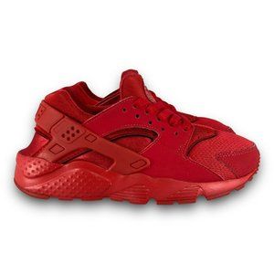 Nike Air Huarache Run Sneakers 654275-600 Low Top Triple Red Youth 5 Women 6.5
